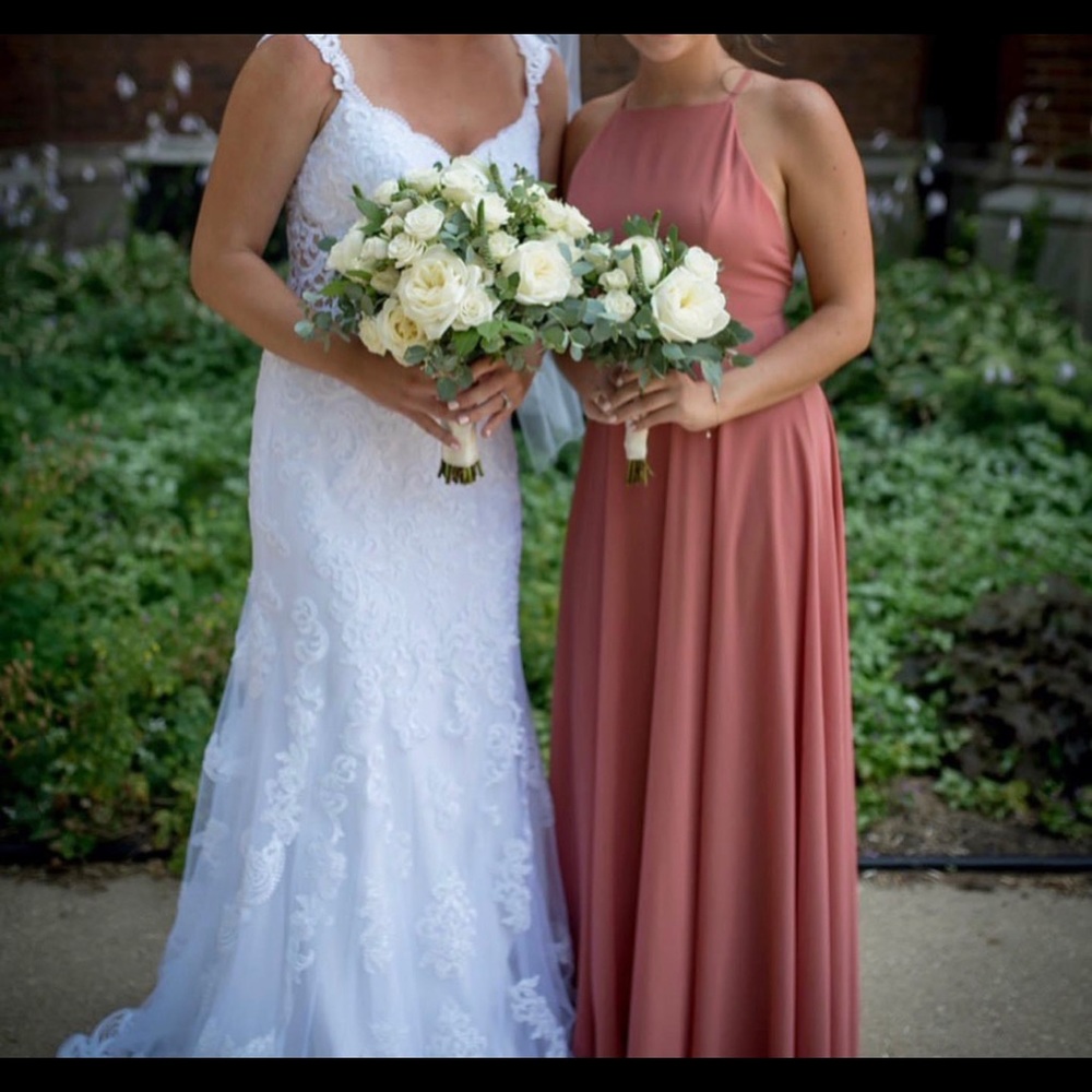Lulus Mythical Kind of Love Rusty Rose Maxi Dress